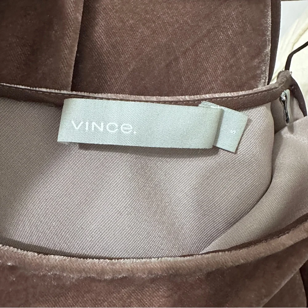 VINCE Velvet Silk Blend Camisole in‎ Cocoa Bean Sz S